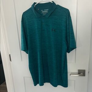 Under Armour Men's Teal Space-Dye Polo